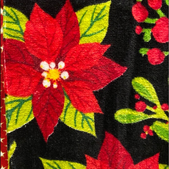 Hanging kitchen hand towel. Poinsettia flower - Picture 1 of 3